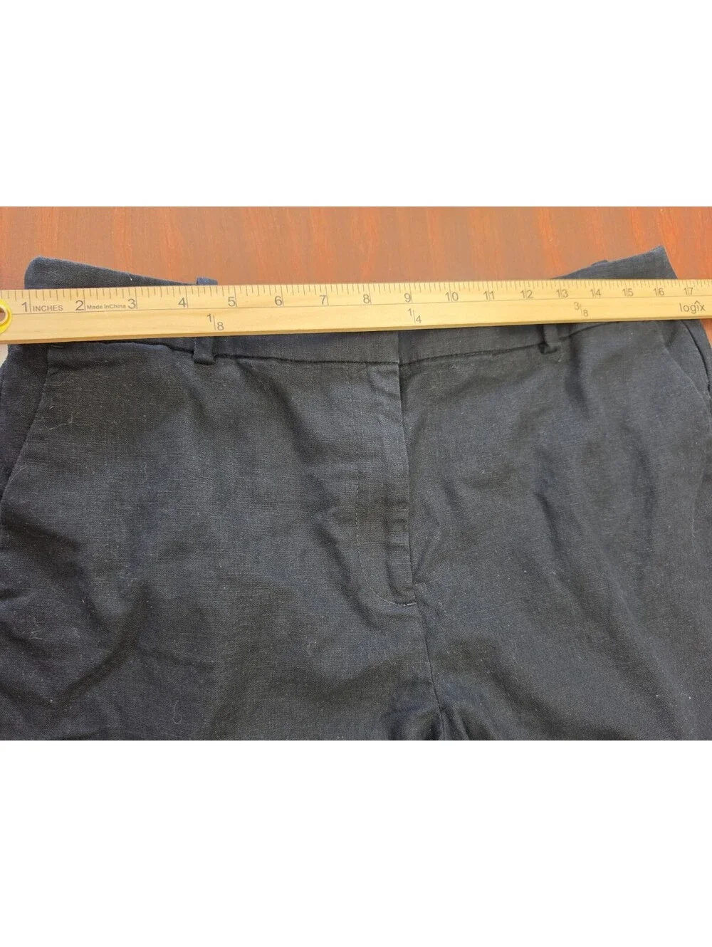 J Crew Womens Black Wide Leg Linen Blend Pants Size 12 Office Coastal Quiet Luxe